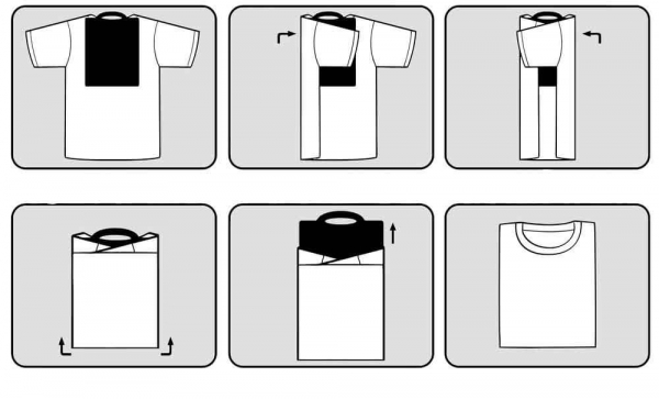Как нужно складывать футболки в чемодан?