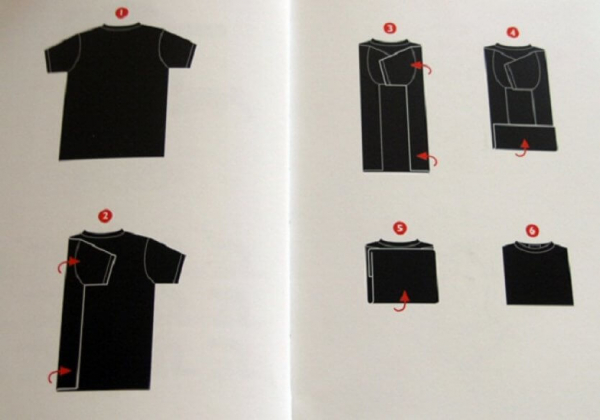 Как правильно складывать футболки